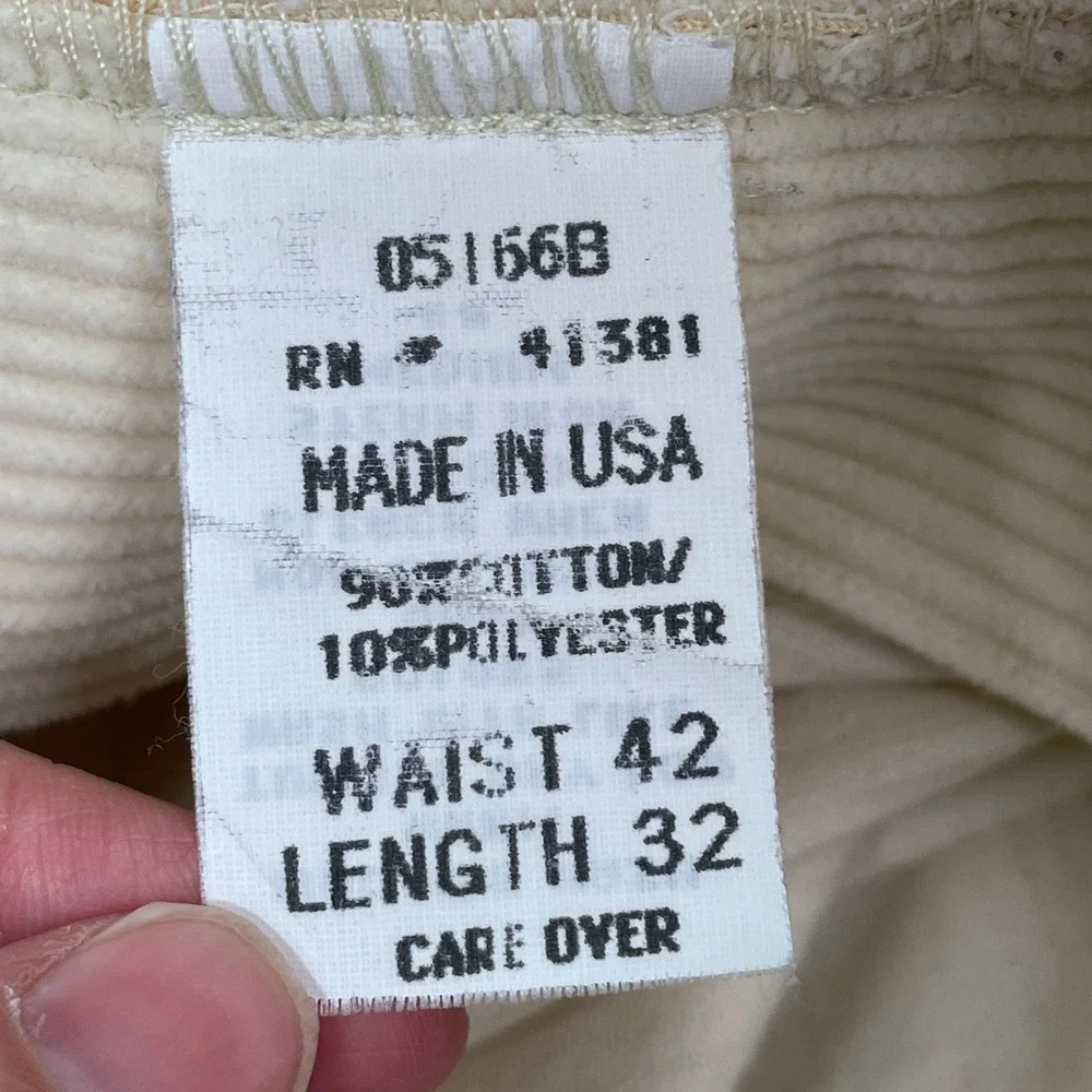 Polo Ralph Lauren Pants Men's Size‎ 42X32 (Fits 40X30) Corduroy Andrew Pleated